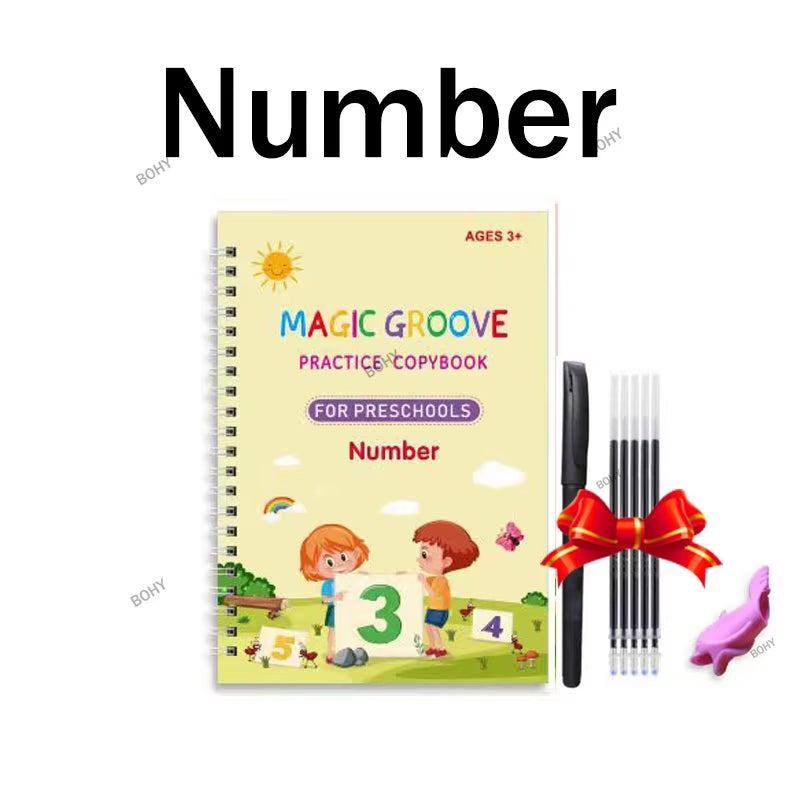 Free Shipping SANK Copybooks Pen Magic Copy Book Free Wiping Children'S Kids Writing Sticker Practice Copybook for Calligraphy