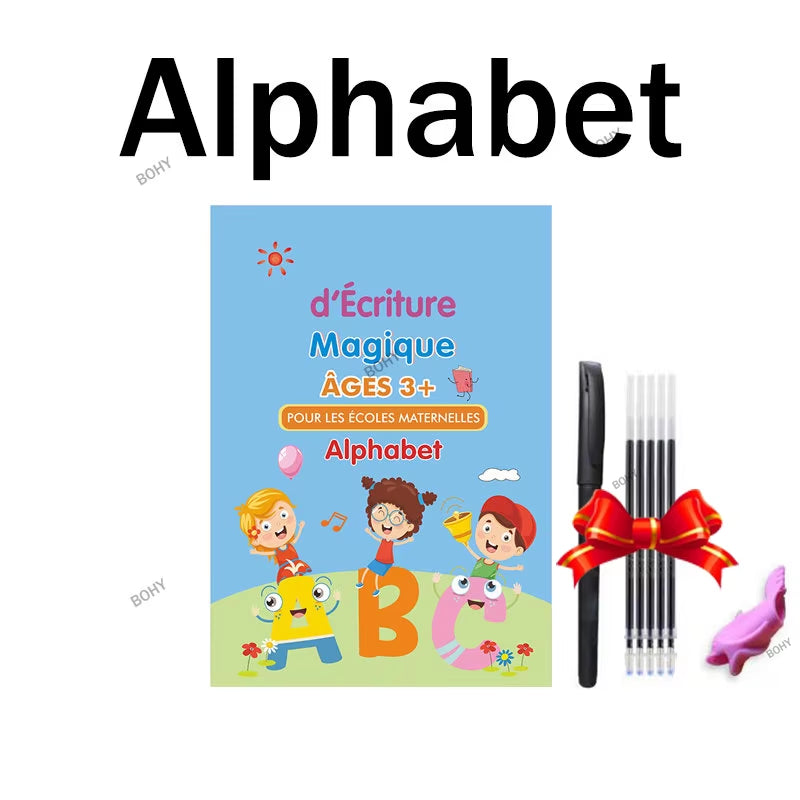 Free Shipping SANK Copybooks Pen Magic Copy Book Free Wiping Children'S Kids Writing Sticker Practice Copybook for Calligraphy