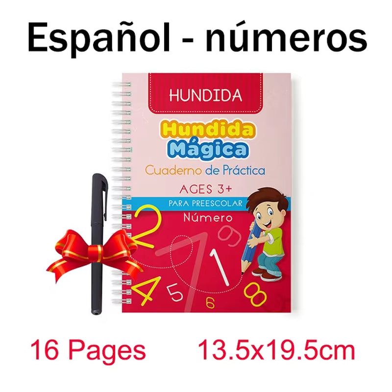 Free Shipping SANK Copybooks Pen Magic Copy Book Free Wiping Children'S Kids Writing Sticker Practice Copybook for Calligraphy