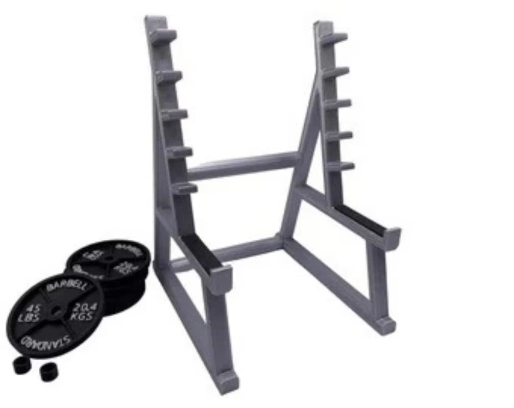 Funny Barbell Design Squat Rack Pen Stand Holder Creative Gifts for Fitness Weightlifting Enthusiasts Office Desk Ornament Decor