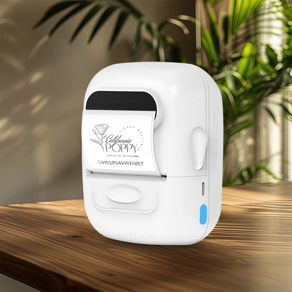 Portable Mini Printer P50 Thermal Adhesive Label Printer without Ink Bluetooth Sticker Printer Barcode Price Tag Label Maker