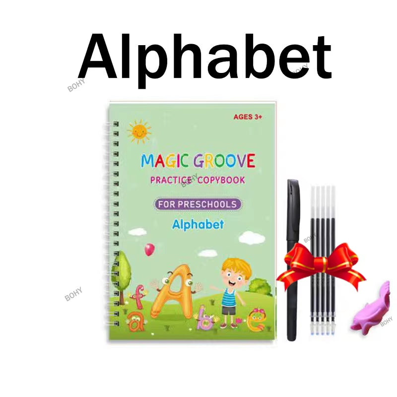 Free Shipping SANK Copybooks Pen Magic Copy Book Free Wiping Children'S Kids Writing Sticker Practice Copybook for Calligraphy