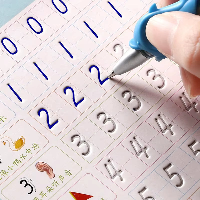 Free Shipping SANK Copybooks Pen Magic Copy Book Free Wiping Children'S Kids Writing Sticker Practice Copybook for Calligraphy