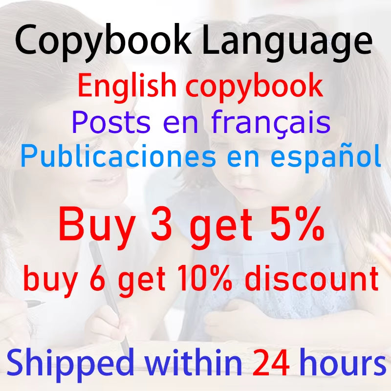 Free Shipping SANK Copybooks Pen Magic Copy Book Free Wiping Children'S Kids Writing Sticker Practice Copybook for Calligraphy