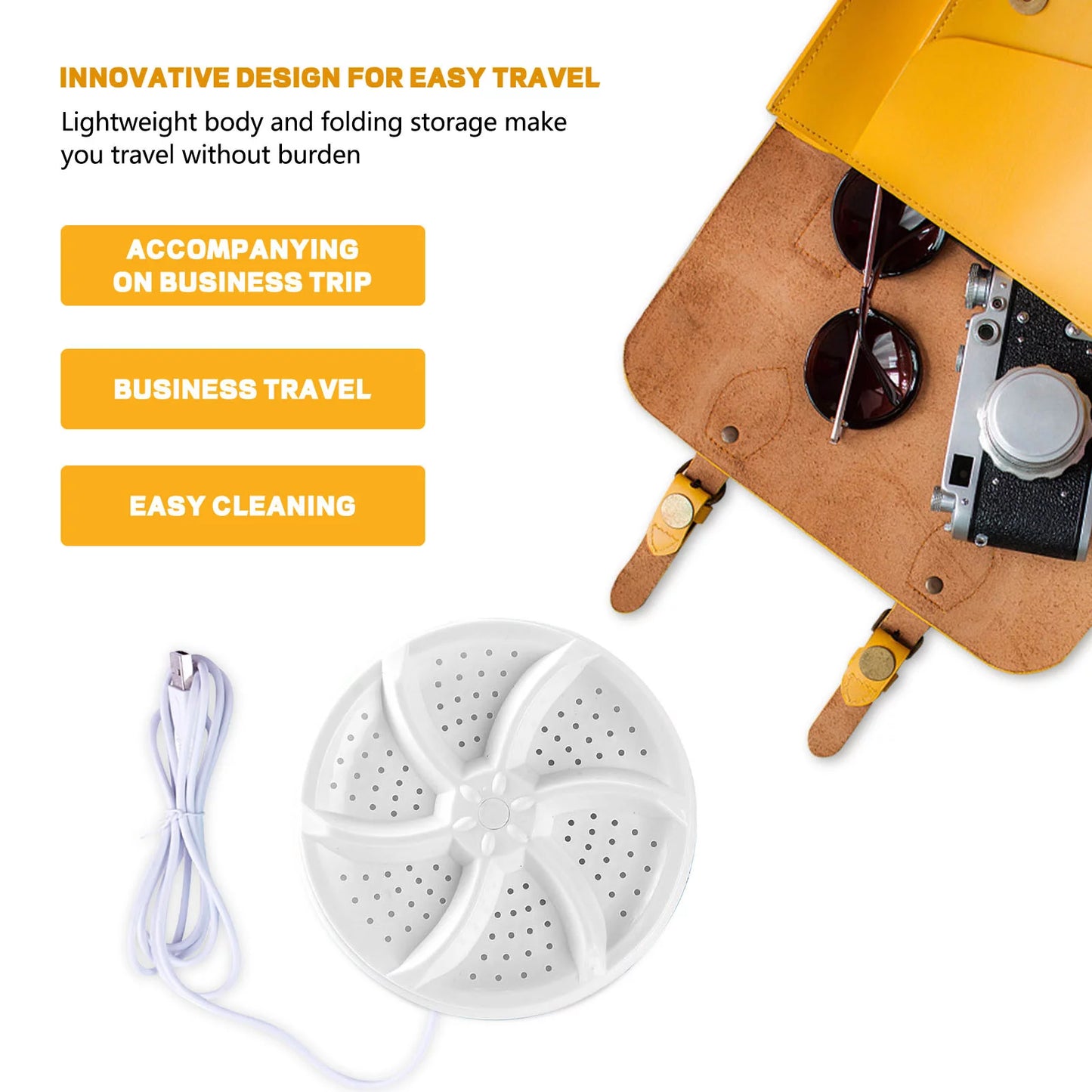 Portable Washing Machine,Mini Washing Machine,Mini Dishwashers Turbo with USB, Suitable for Home Business, Travel, College Room, RV, Apartment