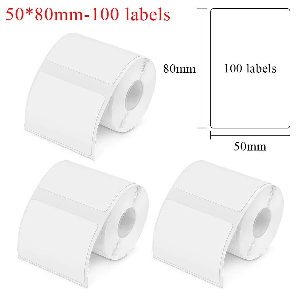 Portable Mini Printer P50 Thermal Adhesive Label Printer without Ink Bluetooth Sticker Printer Barcode Price Tag Label Maker