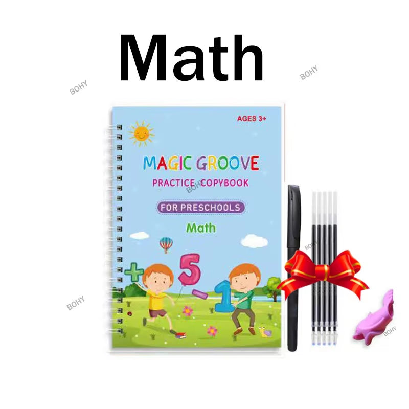 Free Shipping SANK Copybooks Pen Magic Copy Book Free Wiping Children'S Kids Writing Sticker Practice Copybook for Calligraphy