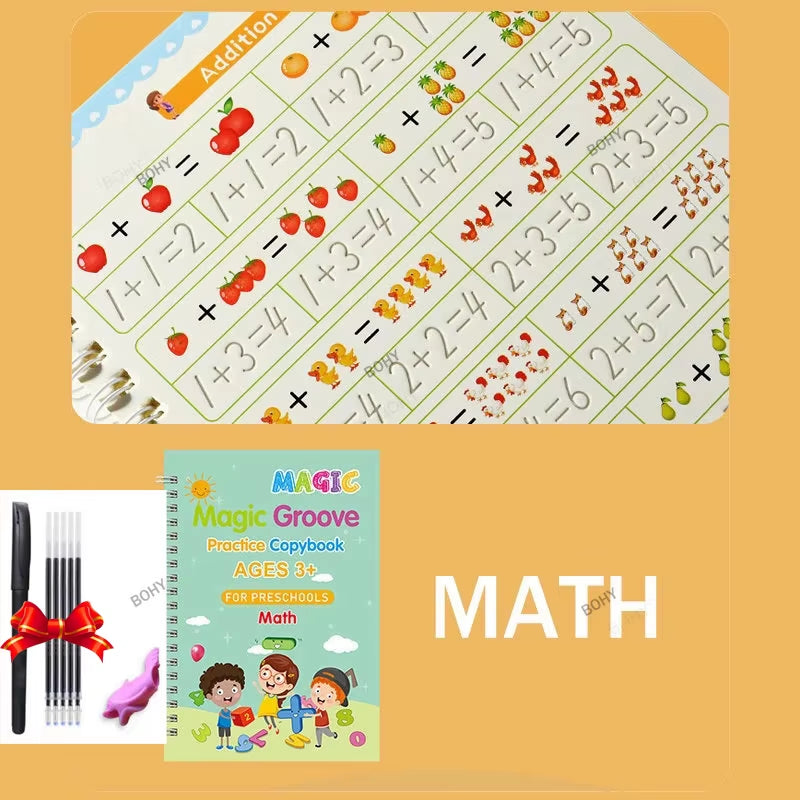 Free Shipping SANK Copybooks Pen Magic Copy Book Free Wiping Children'S Kids Writing Sticker Practice Copybook for Calligraphy