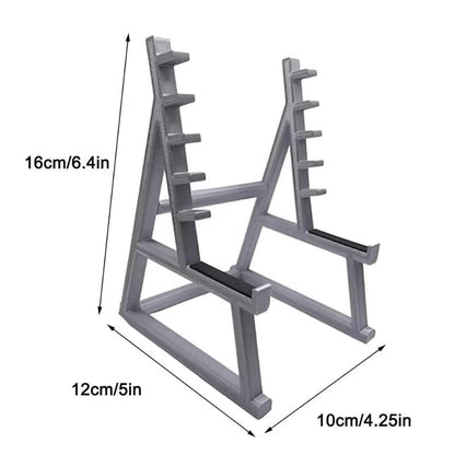 Funny Barbell Design Squat Rack Pen Stand Holder Creative Gifts for Fitness Weightlifting Enthusiasts Office Desk Ornament Decor